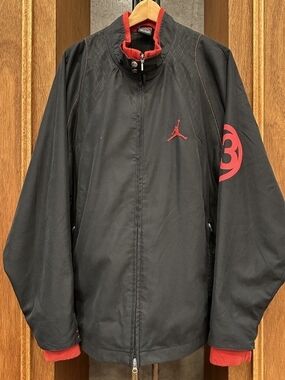 Jordan Men’s Black & Red Nike Jumpman Full‑Zip Jacket